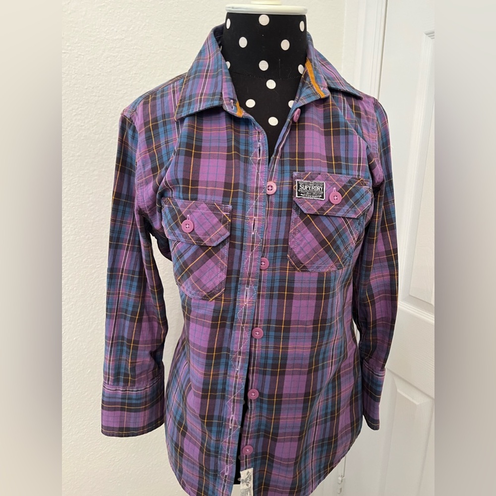 Sundry Flannel Shirt, Size Medium